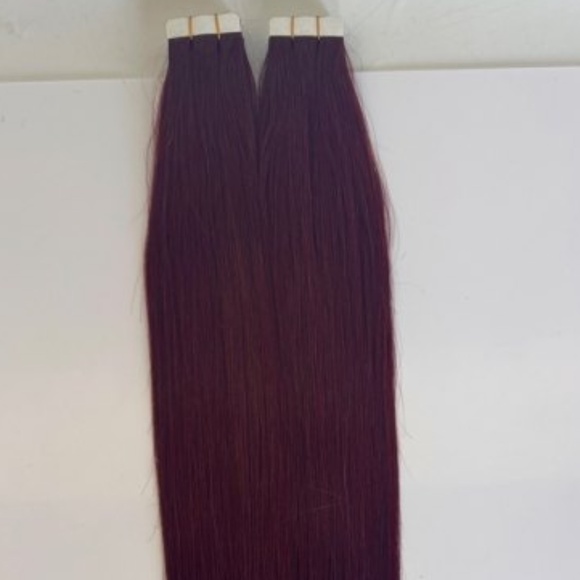 20" Tape-In Hair Extensions 50g Burgundy Wine Red #99J - Picture 4 of 4